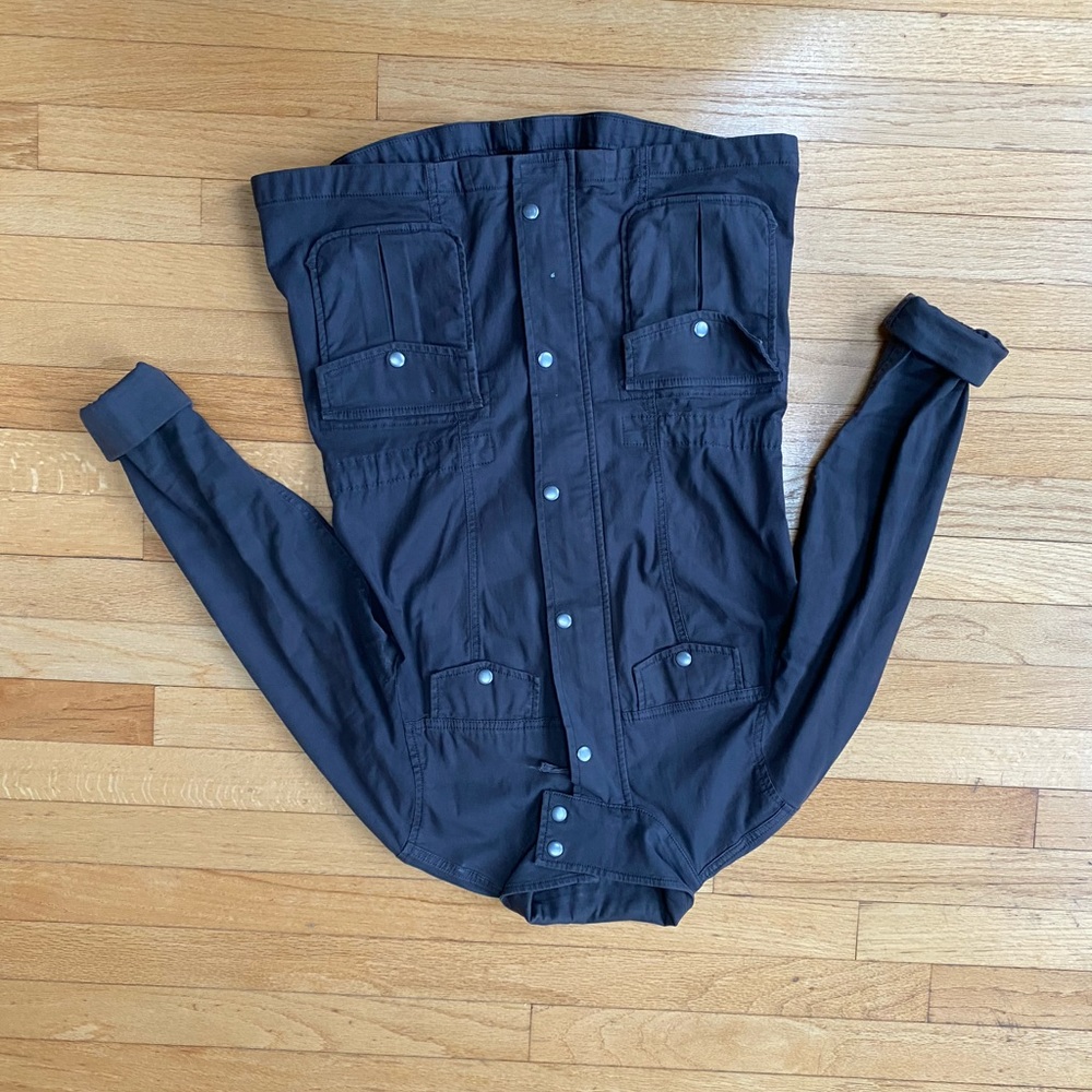 Lucky brand charcoal grey Cargo jacket size S